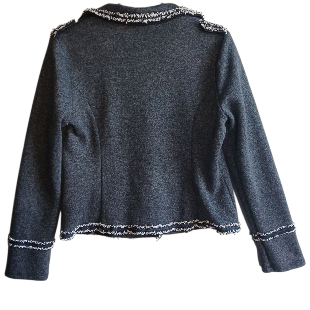 Mystree Women's‎ Gray Tweed Jacket Sz S - Picture 4 of 9